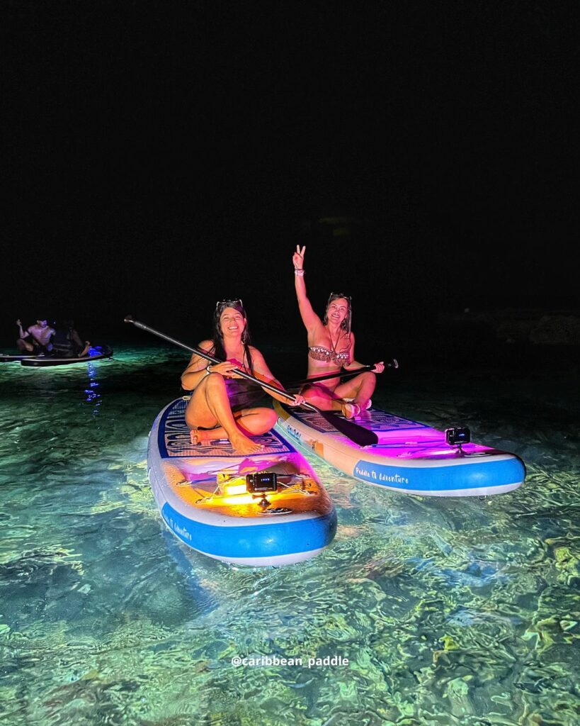 Tour Nocturno de Surf de Remo con Luz Led en el Mar de San Andres