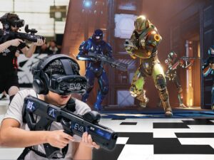 Experiencia de Realidad Virtual EVA Arena con Juegos Inmersivos